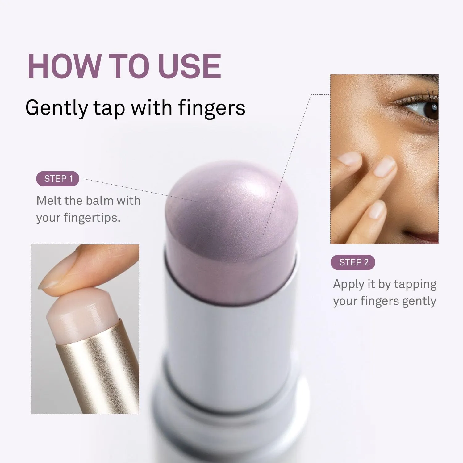hince True Dimension Radiance Balm 10g - Shimmer Glow Face Highlighter Stick, Translucent Colors, Cream Blush Stick, Glass Skin in a Balm, Korean Beauty, Natural Makeup (GLEAMING, LT003)