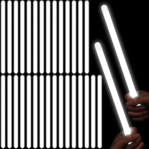 Honoson 48 Pcs White Glow Sticks Bulk 12'' 15 mm in Diameter for Wedding Festivals Raves Birthday Party Favors Supplies Glow Bright Light up Toys
