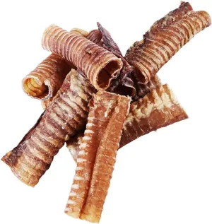 hotspot pets Premium Beef Trachea for Dogs 6" Whole Tubes - (16 Pack) Value Bag, All Natural Grass-Fed Beef Dog Chews, Rich in Glucosamine Chondroitin for Joint Health, Single Ingredient