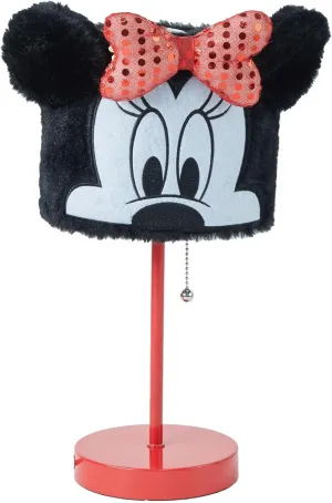 Idea Nuova Disney Minnie Mouse Figural Plush Shade Stick Table Lamp