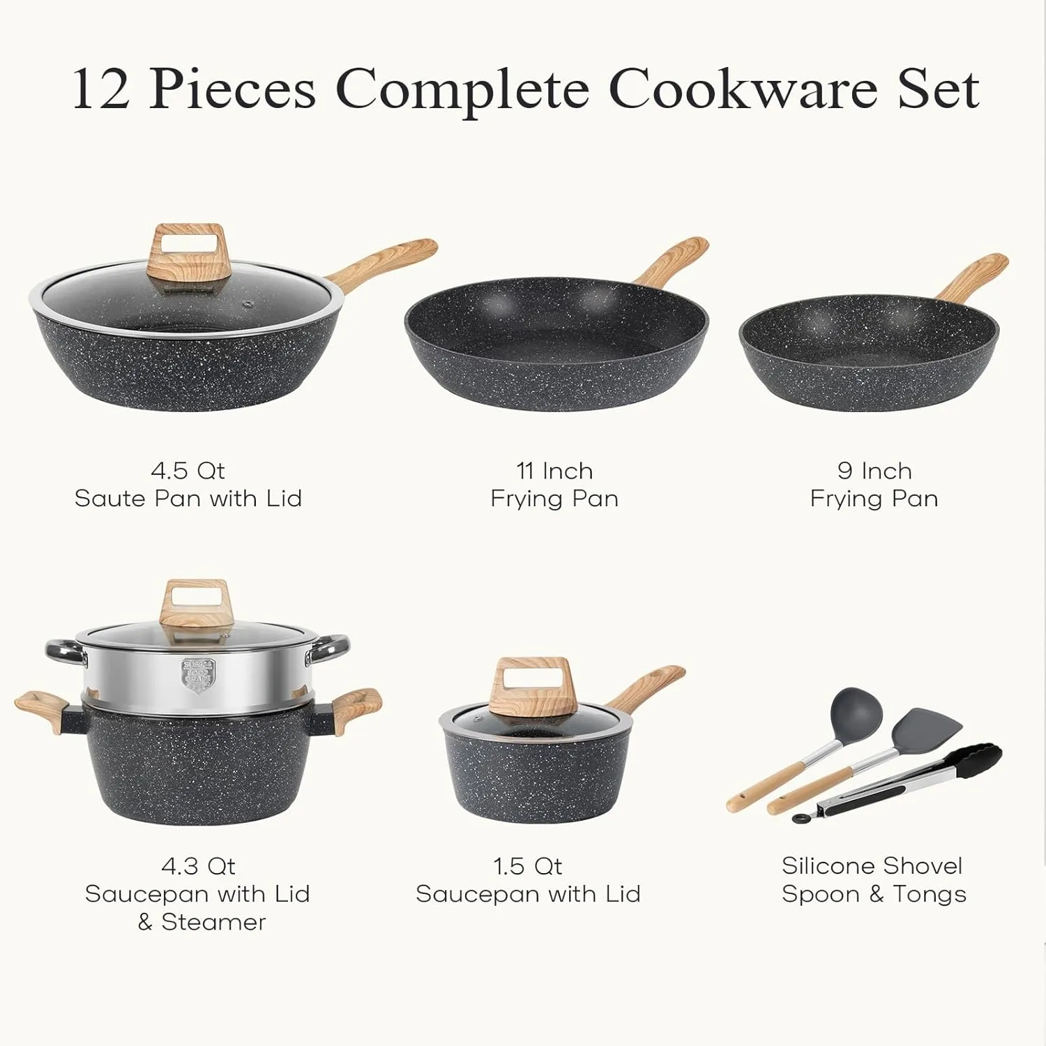 Induction Granite Cookware Set Sustainable Client satisfaction