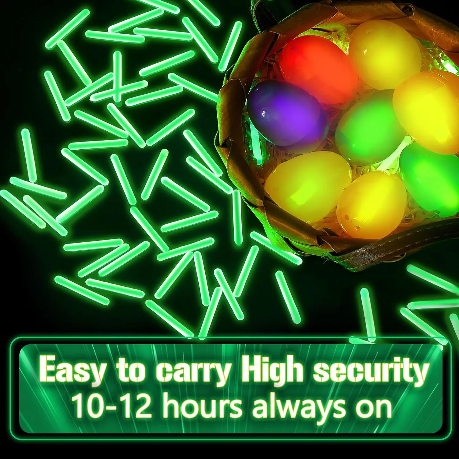 Jenaai 500 Pcs Fishing Glow Sticks Bulk for Bobbers Mini Glow Stick Rod Tip for Fishing Poles Small Glow Sticks for Night Fish Easter Eggs Easter Basket Stuffer(1 Inch,Green)