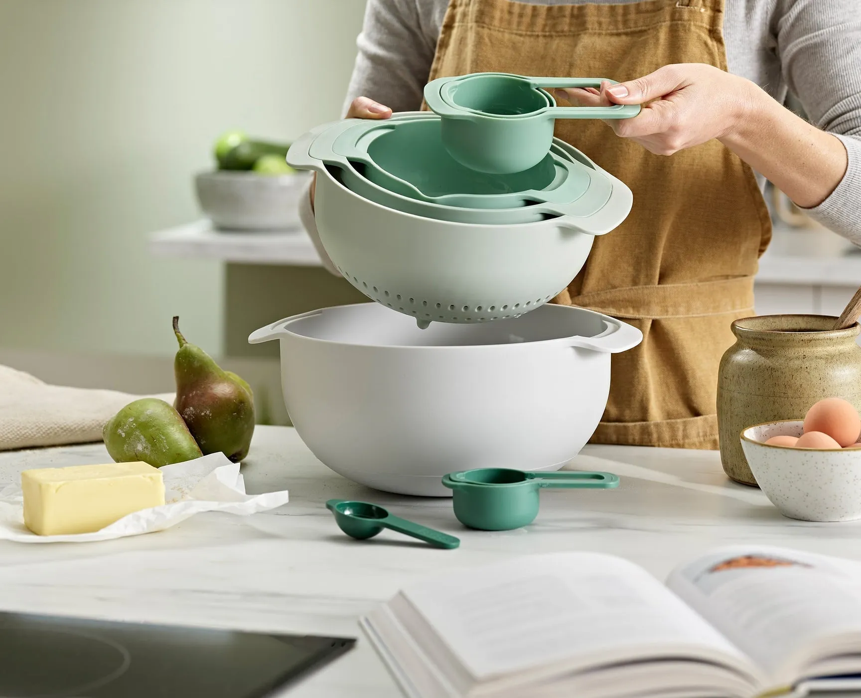 Joseph Joseph Nest 9 Plus Bowl Set - Sage