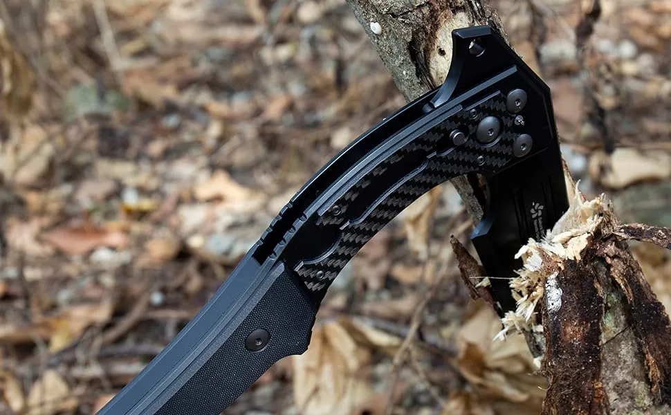 KATSU Camping Folding Hatchet, Pocket Folding Japanese Tactical Axe with Axis Sakura Blade Nemoto Design