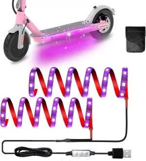 Keiurot Led Lights for Scooter Night Riding Electric Scooter LED Strip Light Led Light Strips 5V Flashing Mode for Outdoor