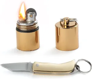 Keychain Knife and Lighter, Emergency Survival Tools for Camping Survival Hiking Sophisticated and Practical (Lighter and Knife)