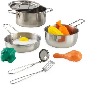 KidKraft Deluxe Cookware Set with Food, Gift for Ages 3 