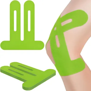 Kinesiology Tape for Knees, 20 Count Knee Tape for Knee Pain Relief Pre Cut, Support Muscles and Joints, Latex Free, Waterproof and Elastic (Green 20pcs)