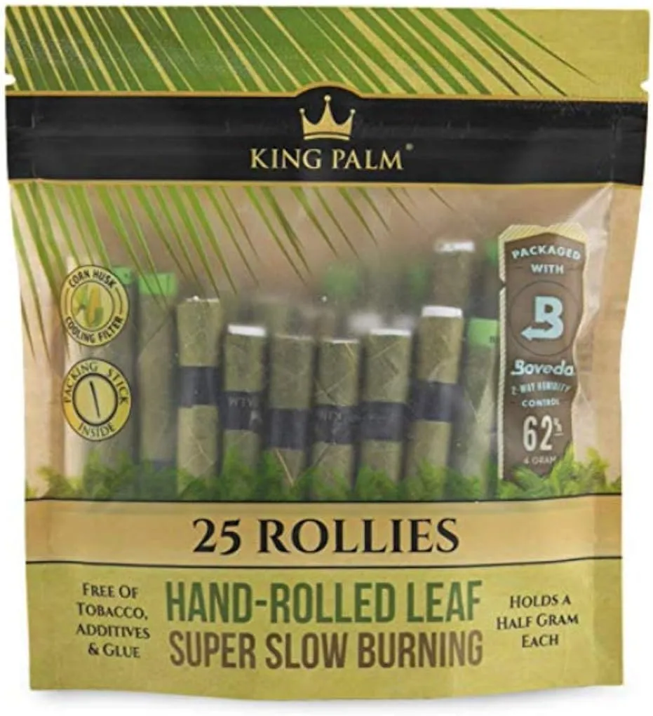 King Palms Rollie Size Cones Organic Black 25 Count (Pack of 1)