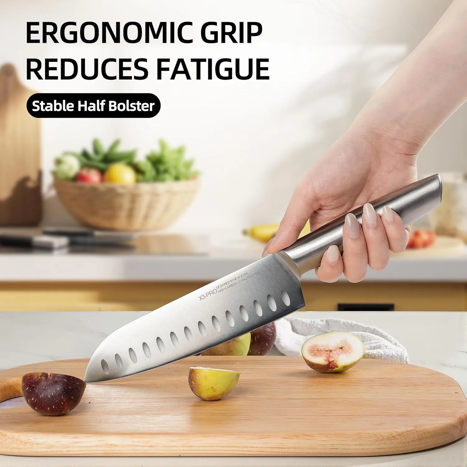 Kitchen Knife Set 14 Piece Premium Japanese High Carbon Stainless Steel Knife Block Sets with Built-in Sharpener, Razor Sharp Knives Set for Kitchen, Quality Acacia Wood Block Knife Set