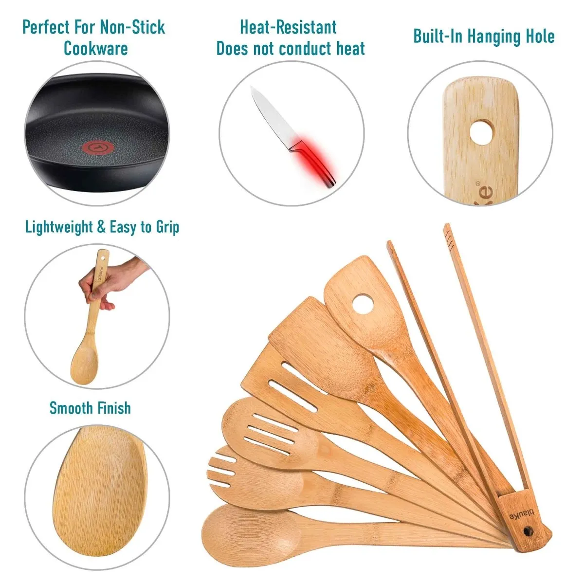 Kitchen Utensils Set for Nonstick Cookware 7 Pc. Set