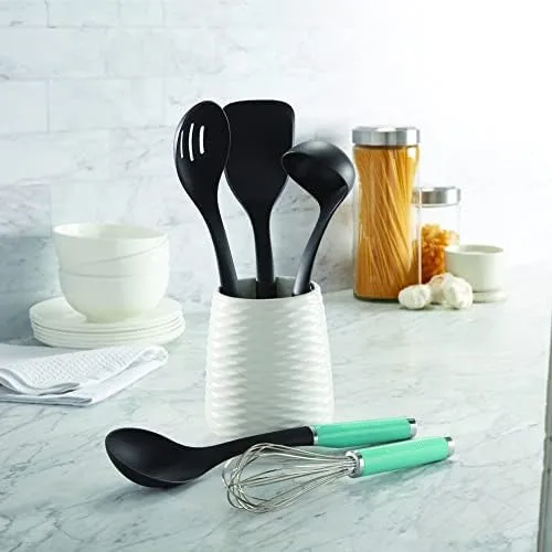 KitchenAid Tool and Gadget Set with Crock, 6-Piece, Aqua
