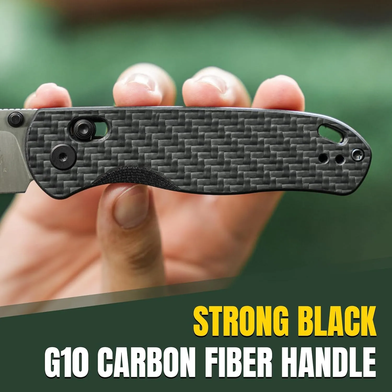 Kizer Drop Bear EDC Pocket Knife, 2.97” Nitro-V Steel Blade G10 Carbon Fiber Handle Folding Knife with Thumb Stud Opener, Lightweight Clutch Lock Camping Hunting Knife for Men Women Gift V3619A3