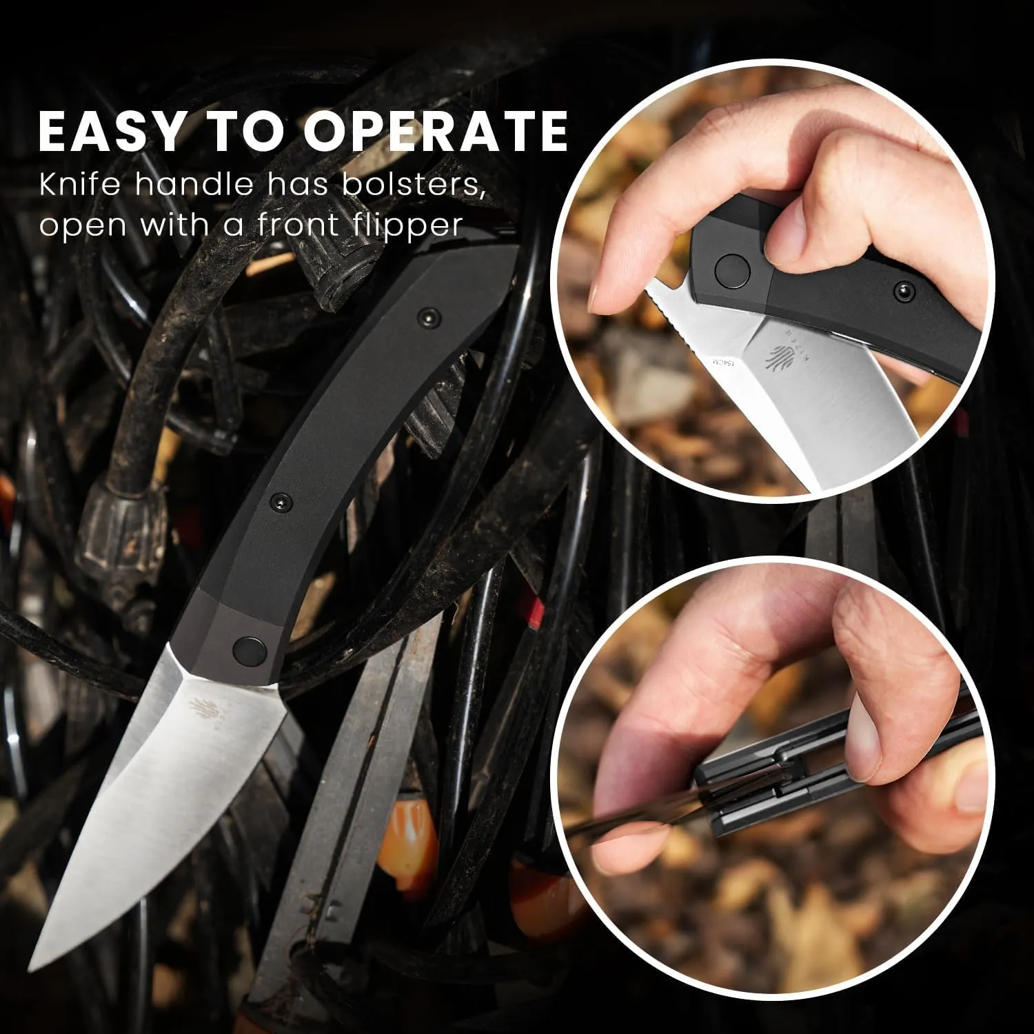 Kizer Momo Pocket Folding Knife, 4.19" 154CM Blade Camping Folding Knife, Aluminum Handle EDC Knife for Women Men Gift V4663C1