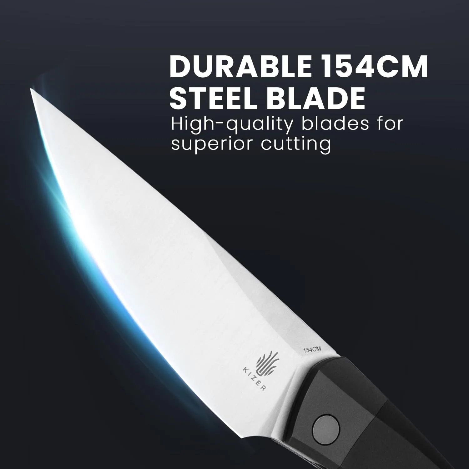 Kizer Momo Pocket Folding Knife, 4.19" 154CM Blade Camping Folding Knife, Aluminum Handle EDC Knife for Women Men Gift V4663C1
