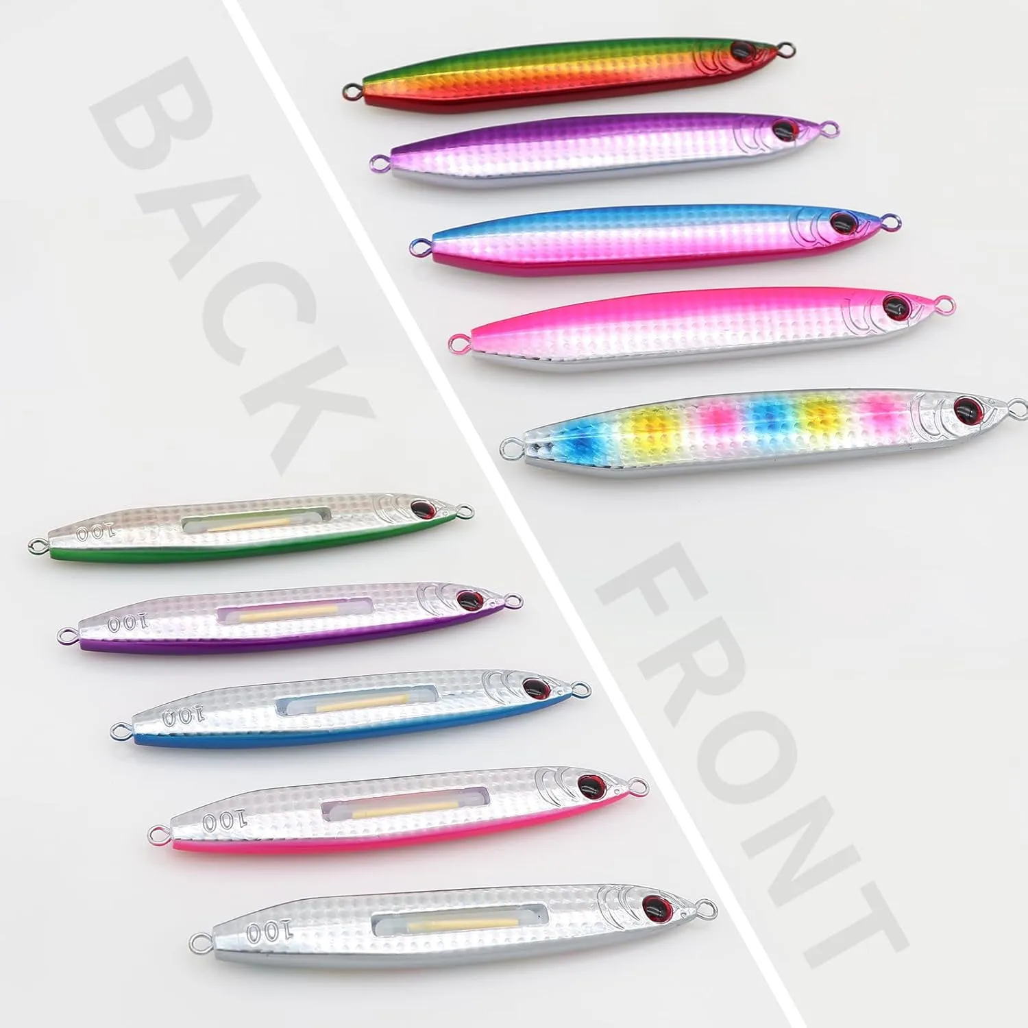 koity Saltwater Fishing Lures Slow Pitch Jigging Vertical Jig Artificial Bait Metal Jig Fishing Inshore Offshore for Tuna Bluefin Salmon Trout Striped Bass Grouper Snapper Kingfish