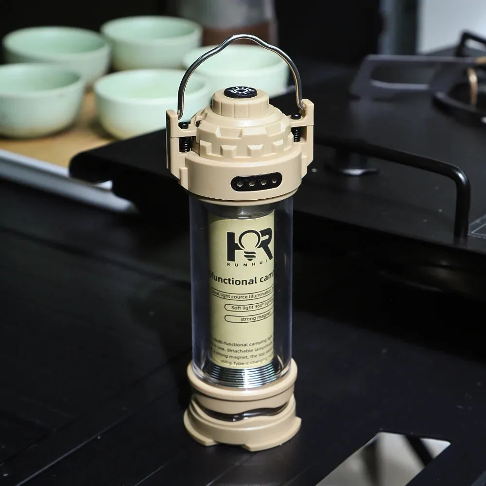 KRC CAMP Outdoor LED Camping Light – Portable Lantern with Tripod & USB Charging