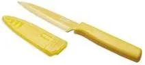 Kuhn Rikon Nonstick Serrated Paring Knife- Yellow