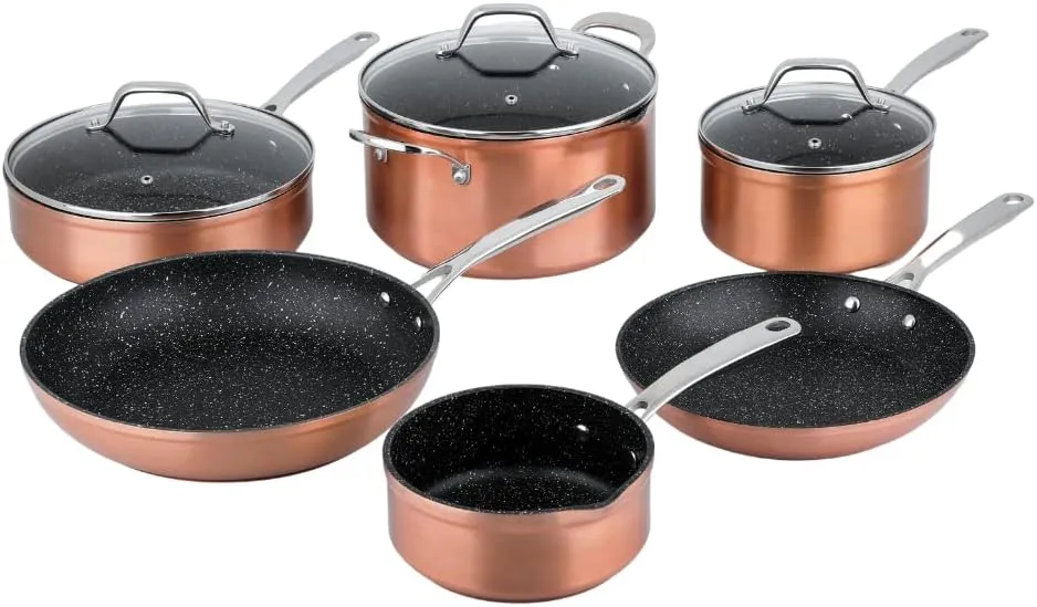 Laguiole™ 9 pcs COpper/Greblon cooking set