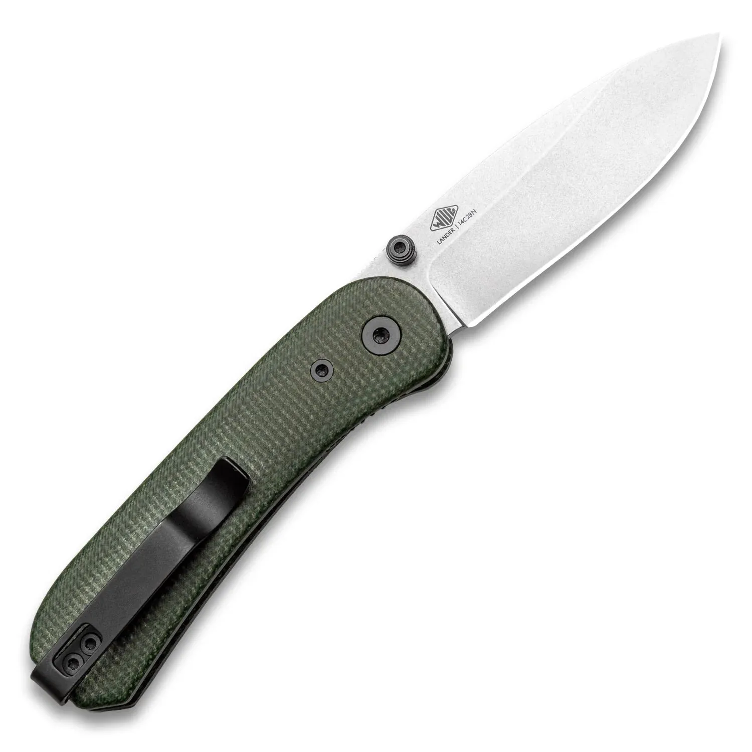 Lander 1 | Contoured Green Micarta   14c28n