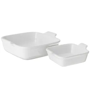 Le Creuset Stoneware Heritage Set of 2 Square Dishes