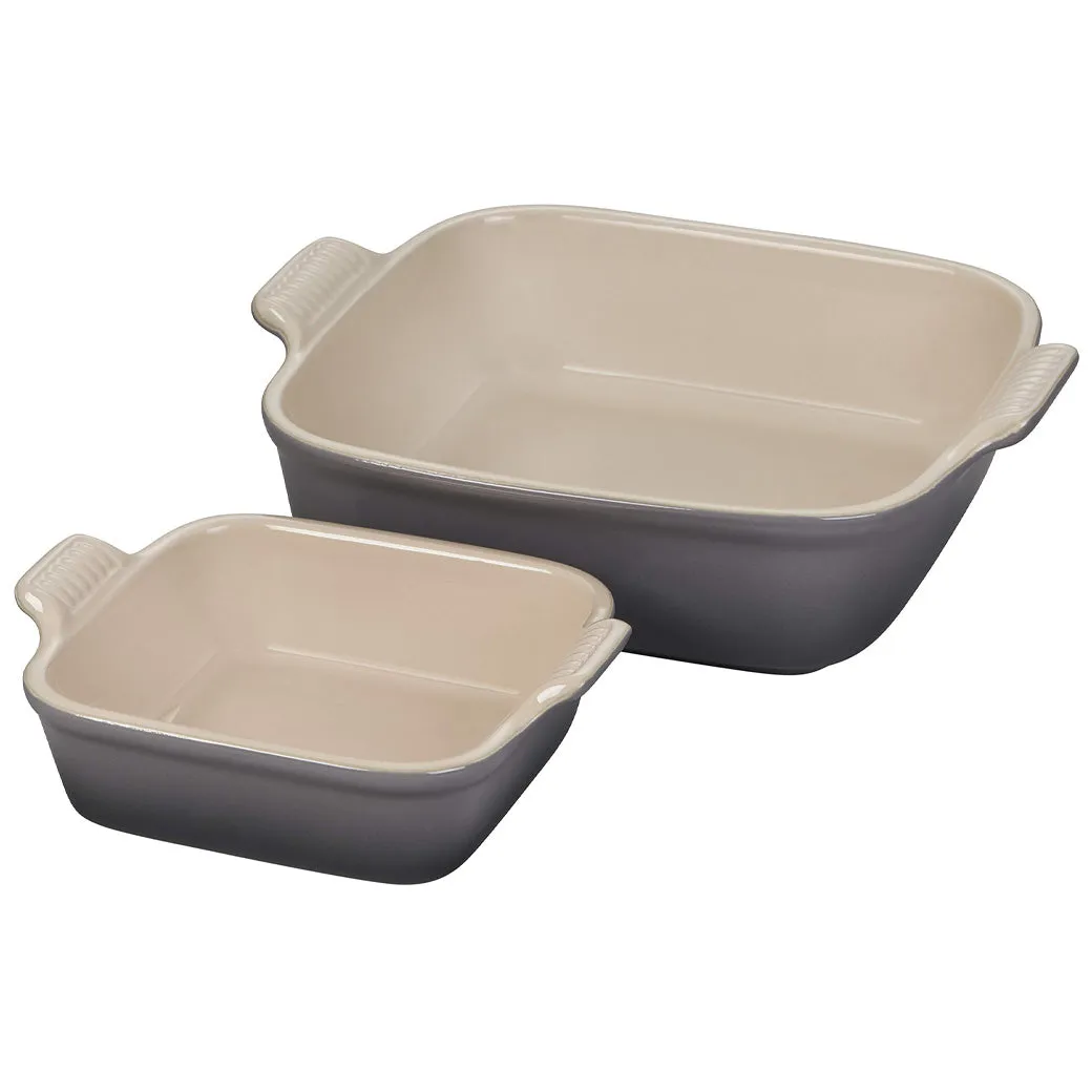 Le Creuset Stoneware Heritage Set of 2 Square Dishes