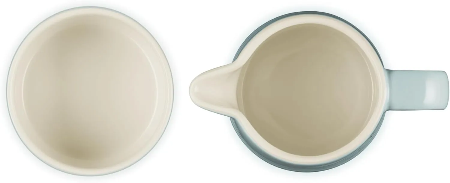 Le Creuset Stoneware Signature, Sea Salt Cream & Sugar Set, Cream: 300 ml, Sugar: 8oz