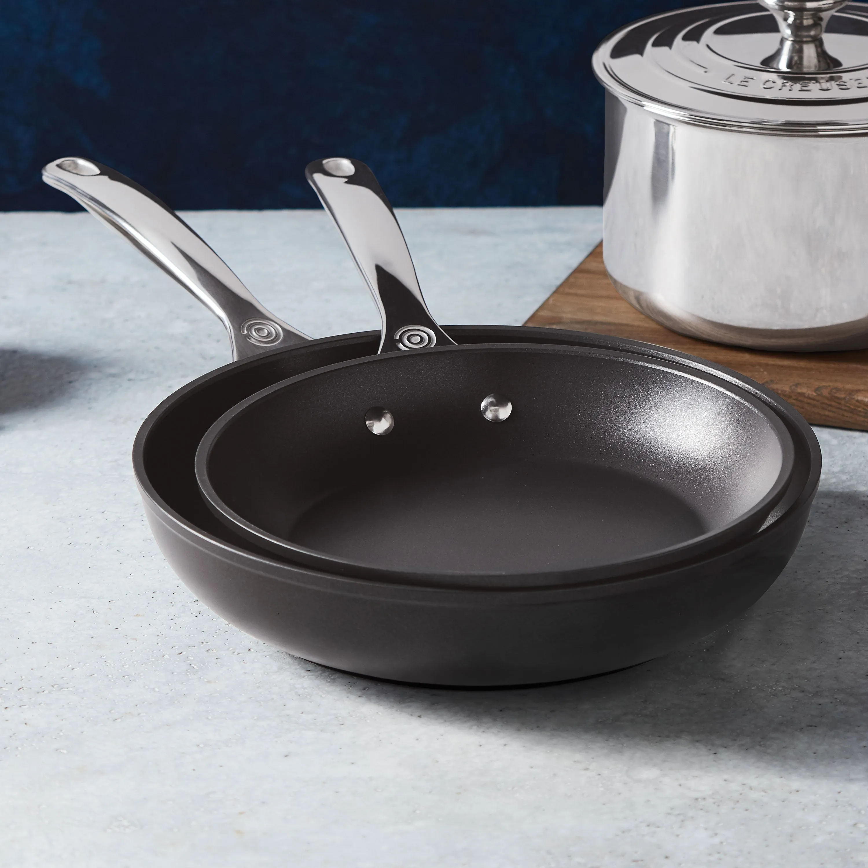 Le Creuset Toughened Nonstick Pro 8 & 10" Skillet Set with Lids