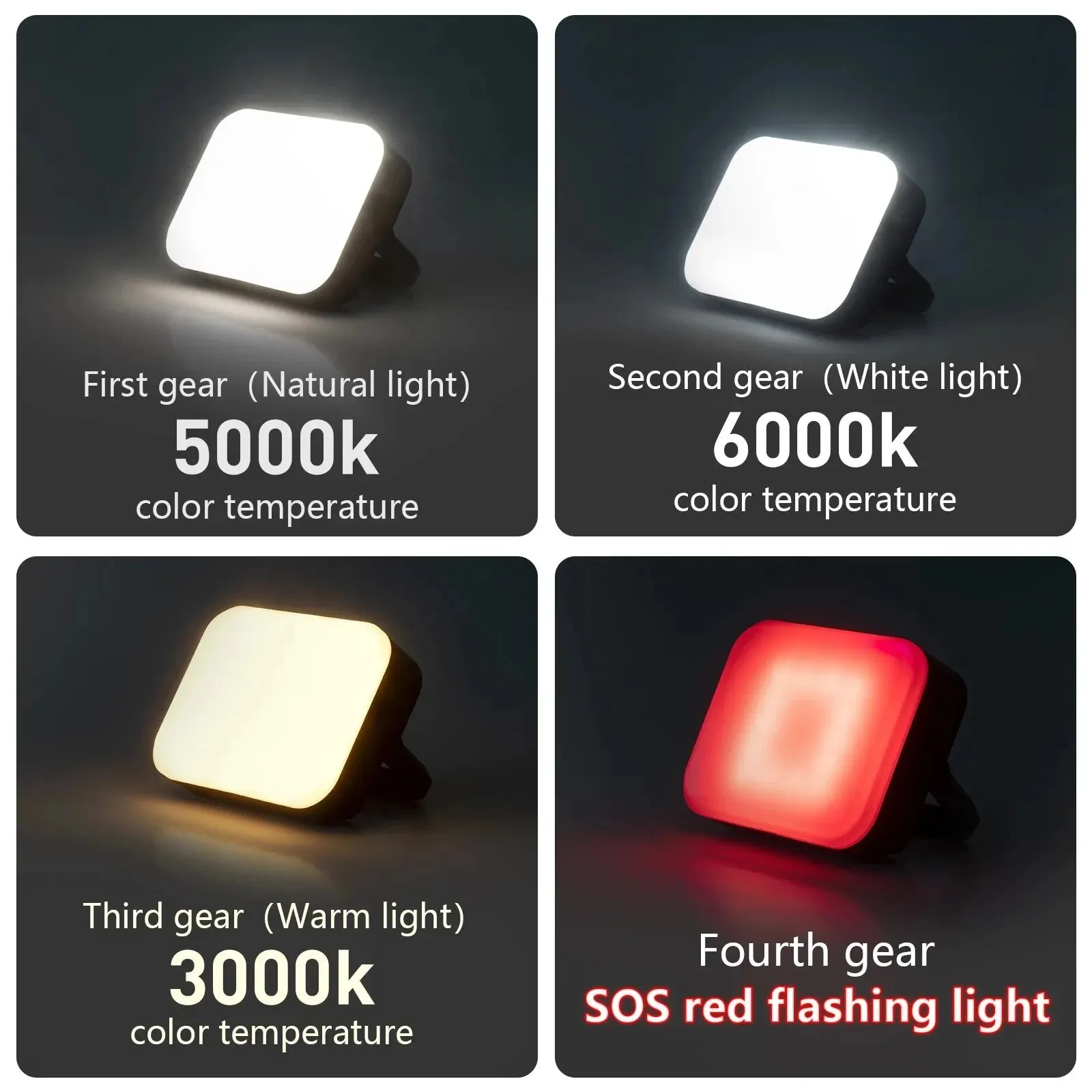 LED Camping Light - USB Charging Portable Tent Lantern Emergency Flashlight Night Fourth Gear Dimming Outdoor Hiking