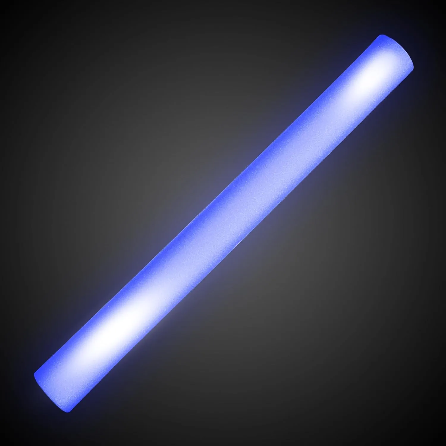 LED Foam Sticks - 12 Pack, 16-Inch, 3 Light-Up Modes For Mardi Gras & St Patricks Day (Blue)