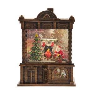 Led Santa Fireplace Water Lantern