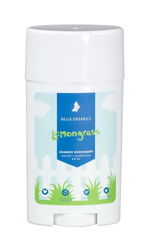 Lemongrass Deodorant Stick - Natural Deodorant for Men and Women - Aluminum Free & Paraben Free made with Natural Organic Ingredients - Safe and Effective Essential Oils