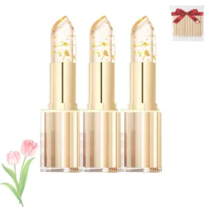 Levora Color Changing Lipstick, Novealcrbe Mood Lipstick Color Changing Long Lasting, Long Lasting 24 Hours Moisturizing Glossy Shine Lip Gloss, Deep Nourishment (3PCS)