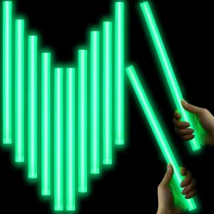 Lewtemi 10 Pcs 14 Inch Large Glow Sticks Christmas Jumbo Sticks Big Glow Stick Giant Light Stick Emergency Light Stick for Camping Accessories, Survival Kit