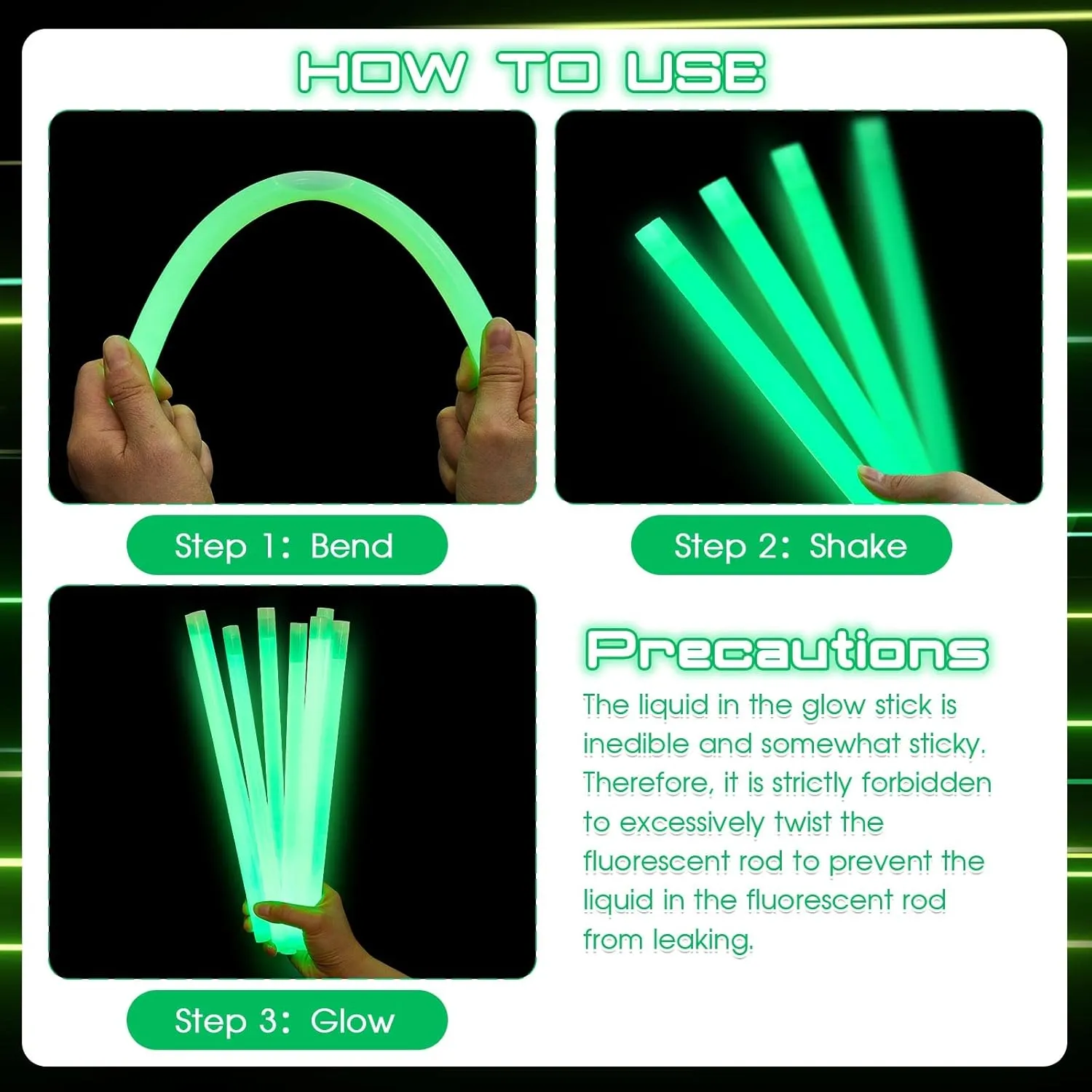 Lewtemi 10 Pcs 14 Inch Large Glow Sticks Christmas Jumbo Sticks Big Glow Stick Giant Light Stick Emergency Light Stick for Camping Accessories, Survival Kit