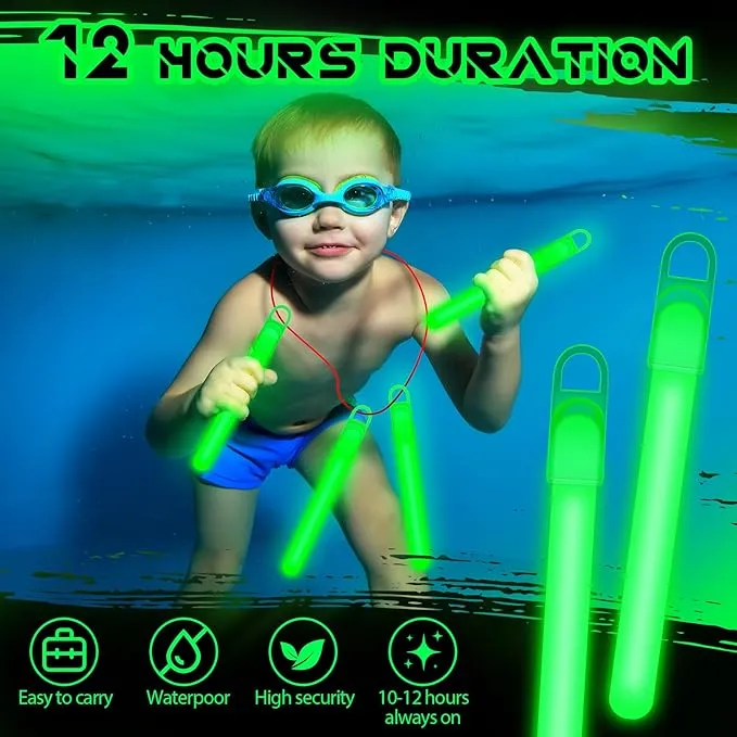 Lewtemi 100 Pack 4'' Halloween Glow Sticks Bulk Light Sticks with Lanyard Individually Wrapped Tactical Military Emergency Glow Stick Party Favors for Halloween, Camping, Hiking, Party