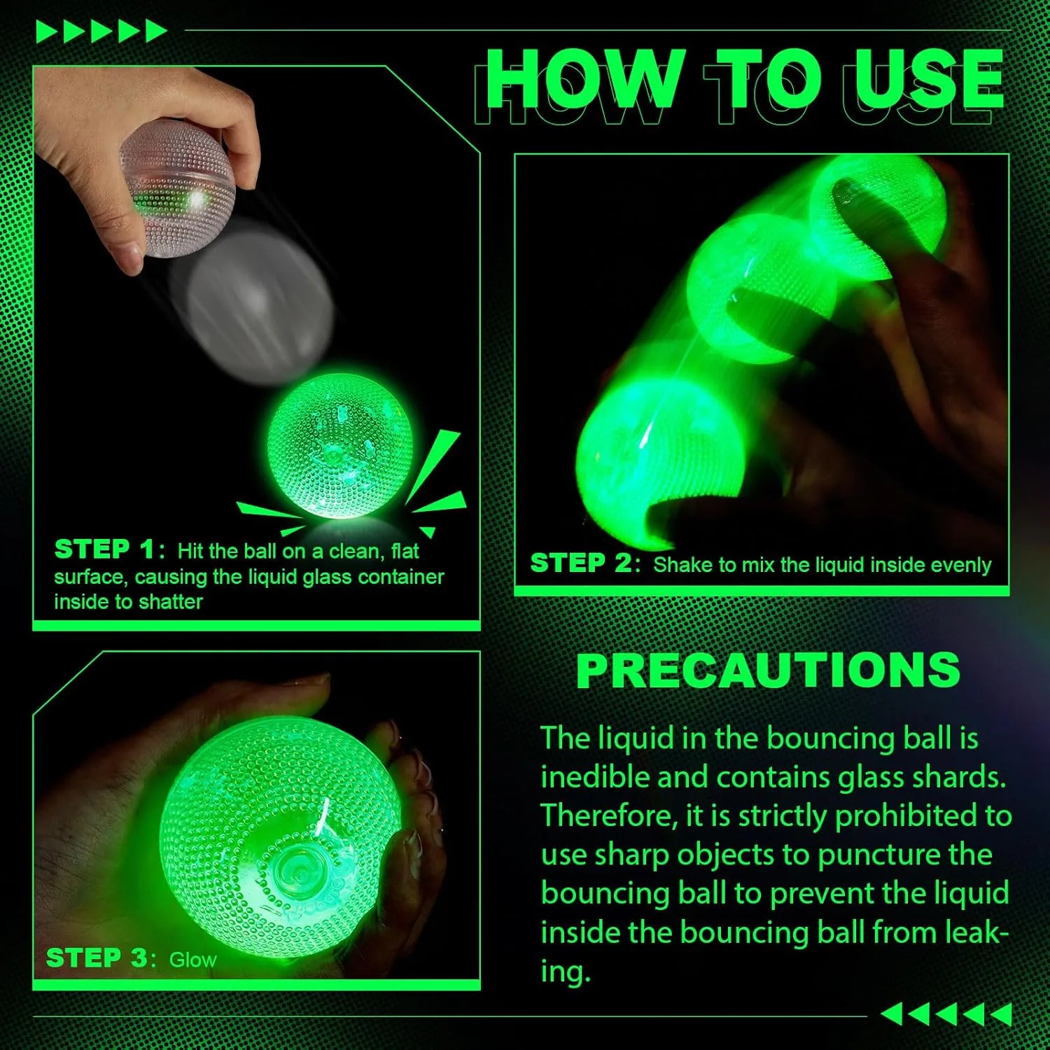 Lewtemi 24 Pcs Glow in The Dark Balls Bulk Lighted Glowing Bouncy Rubber Stick Balls Supplies for Carnival Valentine Birthday Goodie Bag Fillers