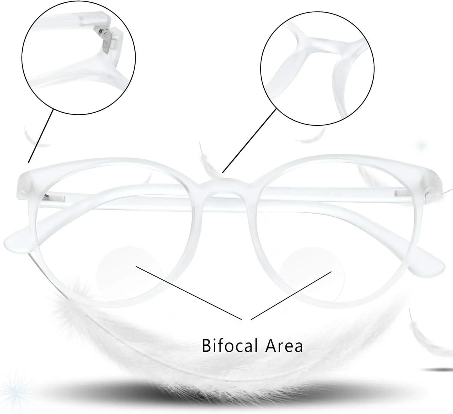LifeArt Bifocal Reading Glasses, Transition Photochromic Dark Grey Sunglasses, Dual-use for Outdoor UV Protection, Computer Reading Glasses, Reduce Glare, (Clear, 0.50/ 2.25)