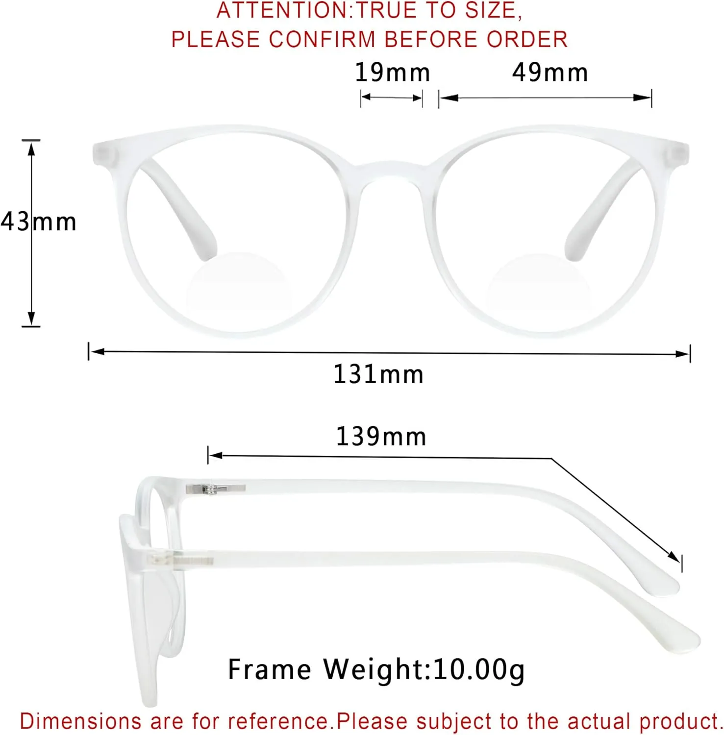LifeArt Bifocal Reading Glasses, Transition Photochromic Dark Grey Sunglasses, Dual-use for Outdoor UV Protection, Computer Reading Glasses, Reduce Glare, (Clear, 0.50/ 2.25)
