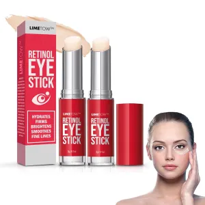 LIMETOW Retinol Eye Stick, Under Eye Cream for Dark Circles, Limetown Eye Cream Anti Aging, Under Eye Corrector Reduces Fine Lines, Wrinkles and Puffiness (2 Bottle)