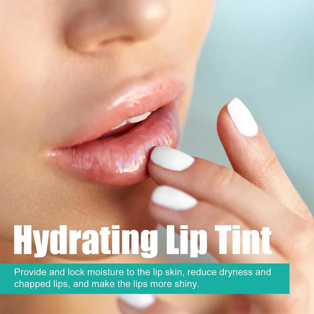 Lip Tint Hydrating, Thrives Sheer Strength Hydrating Lipstick, Natural Ingredients Powerful Moisturizing Lipstick, Strong Watery Tinted Lip Balm, Non-Sticky Cup Long-Lasting Lipgloss (D)