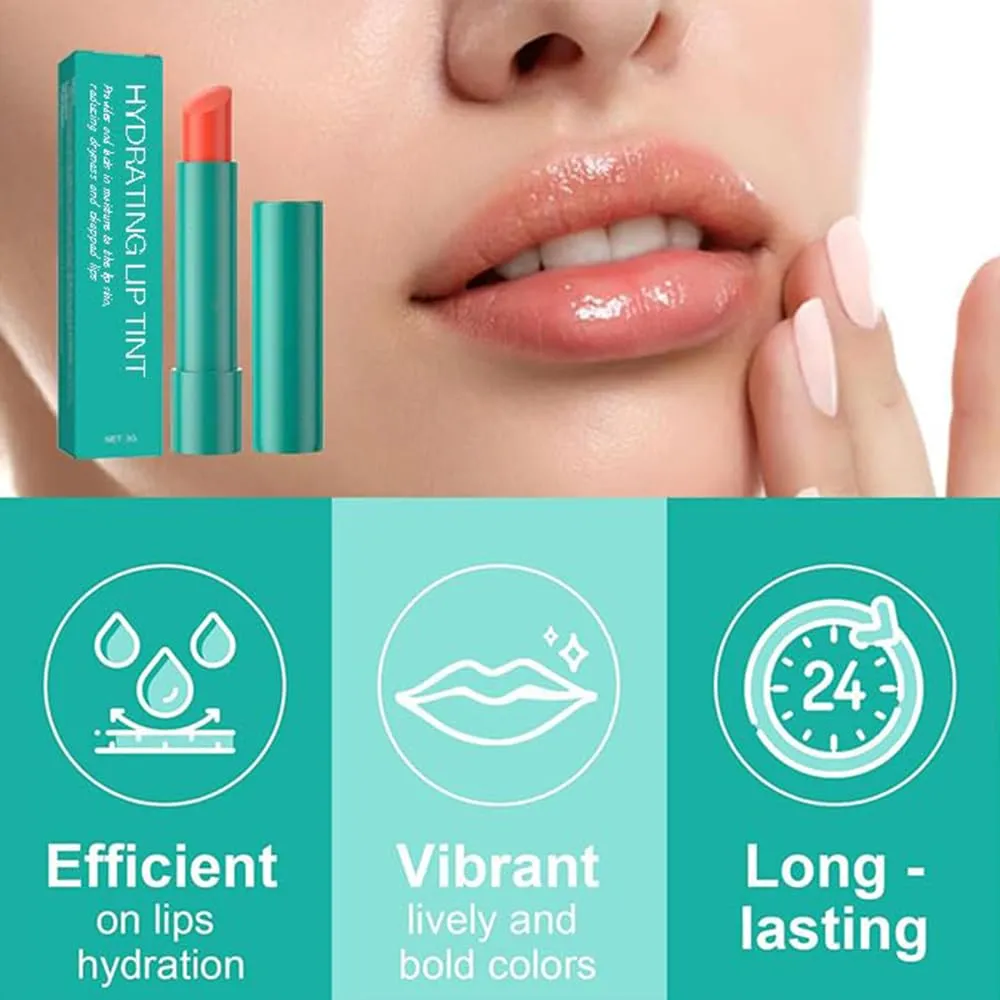 Lip Tint Hydrating, Thrives Sheer Strength Hydrating Lipstick, Natural Ingredients Powerful Moisturizing Lipstick, Strong Watery Tinted Lip Balm, Non-Sticky Cup Long-Lasting Lipgloss (D)