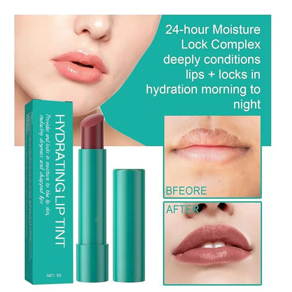 Lip Tint Hydrating, Thrives Sheer Strength Hydrating Lipstick, Natural Ingredients Powerful Moisturizing Lipstick, Strong Watery Tinted Lip Balm, Non-Sticky Cup Long-Lasting Lipgloss (D)