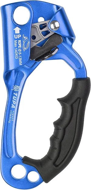 Lixada Climbing Hand Ascender 8-13mm Vertical Rope Access with Ergonomic Rubber Handle CE Certified Strong Rappelling Gear Equipment for Rock Climbing Tree Arborist, Rescue Caving
