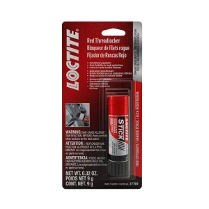 Loctite 268 Threadlocker Red Glue Stick - High Strength Thread Lock, High Temp, Heavy-Duty Applications, Works on All Metals - 9 g, 1 Pack