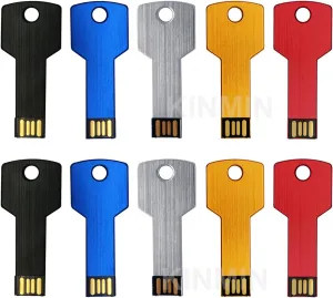 Lot 10 8GB Key Shape USB Flash Drive 8G USB 2.0 Memory Pen Stick Wholesale Bulk Pack (8GB, 5 Colors Mixed)