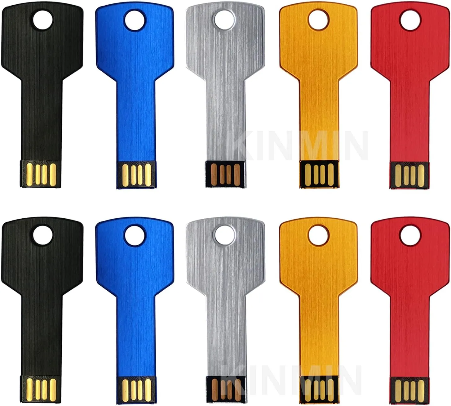 Lot 10 8GB Key Shape USB Flash Drive 8G USB 2.0 Memory Pen Stick Wholesale Bulk Pack (8GB, 5 Colors Mixed)