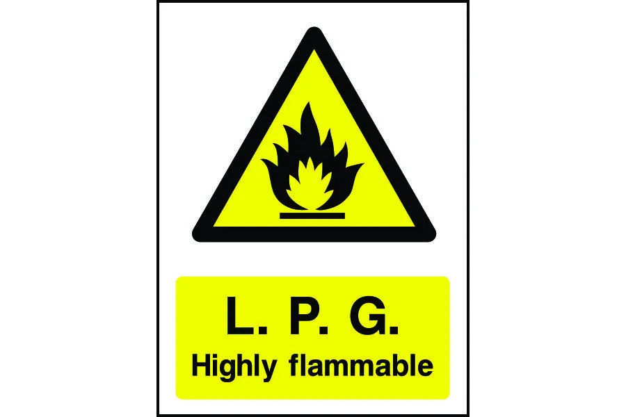 LPG Highly Flammable Warning Sign
