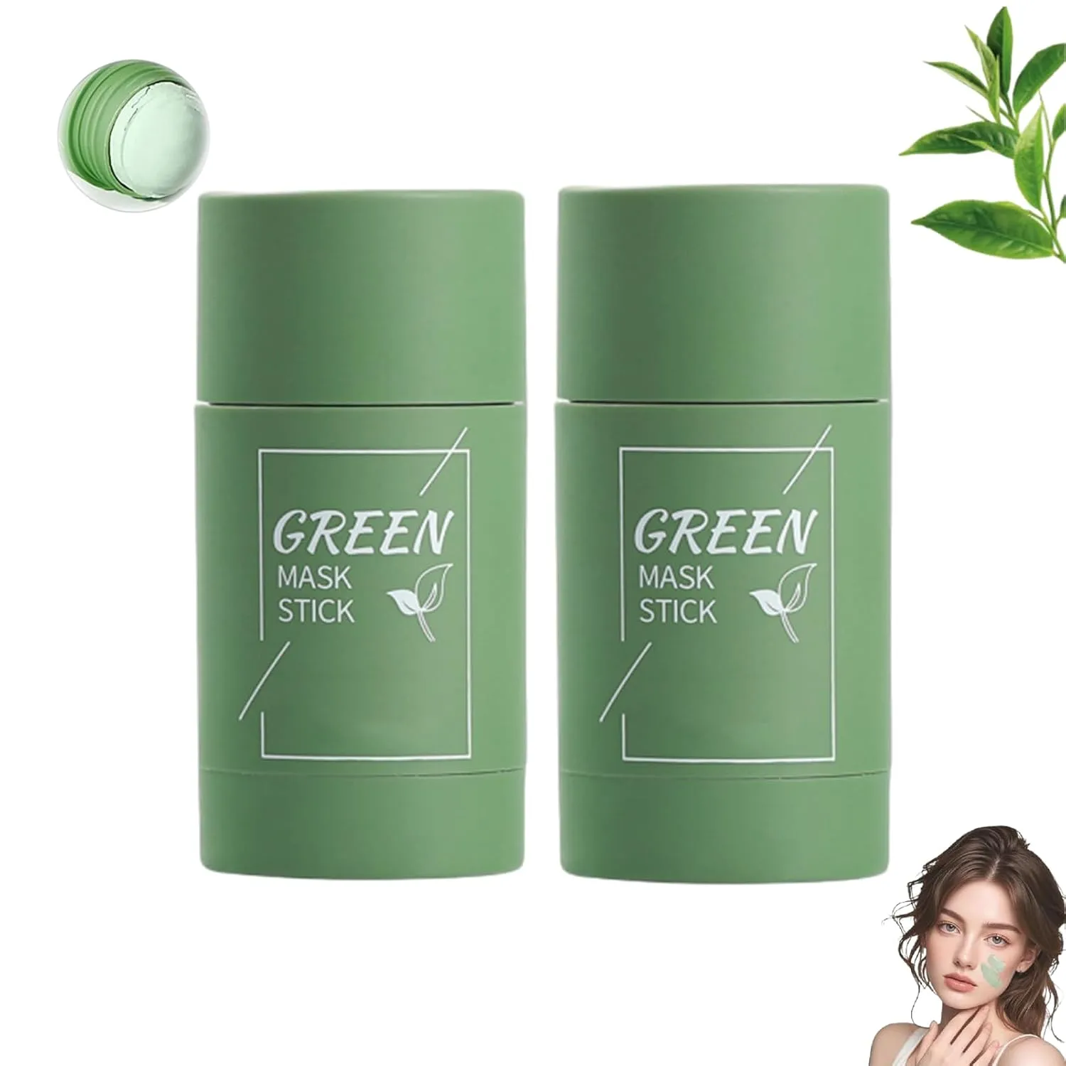 Lukcr Green Tea Mask, Dermaease Deep Cleanse Mask Stick, Green Teas Deep Cleanse Mask, Mask Stick for Pore Cleansing(Green tea   Green tea)