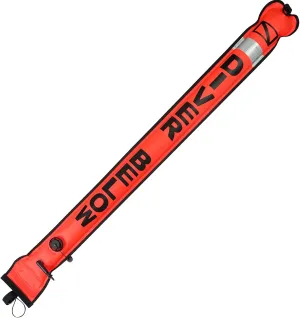 Luwint Surface Marker Buoy (DSMB), 5ft Scube Diving Safety Sausage Signal Tube, Hi-Visibility Bright Orange Open Bottom Reflective Strip